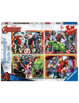 Ravensburger 07079 Puzzle Marvel Avengers 4 x 100 dílků
