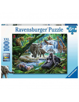 Ravensburger 12970 Puzzle Rodina z džungle 100 dílků XXL