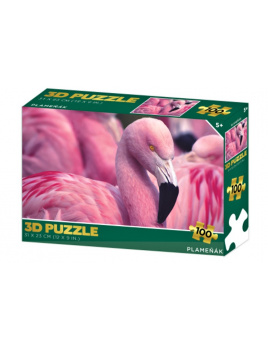 3D Puzzle Plameňák 100 dílků