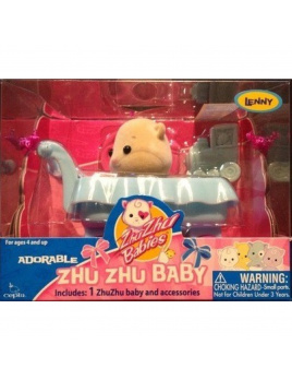 Zhu Zhu Babies Miminko v kočárku Lenny + 2 oblečky zdarma