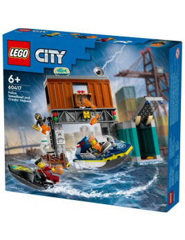 LEGO City 60417 Policajný rýchly motorový čln a úkryt zločincov