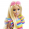 Mattel Barbie Modelka proužkované šaty s volány, HPF73