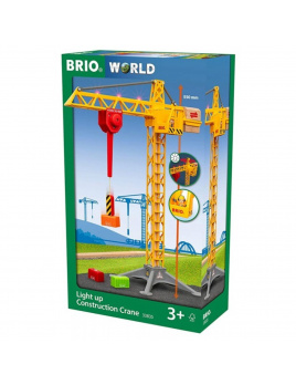 BRIO 33835 Svítící stavební jeřáb 55 cm