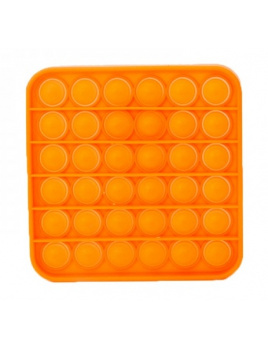 Bubble pops - Praskající bubliny silikon antistresová hra čtverec oranžový
