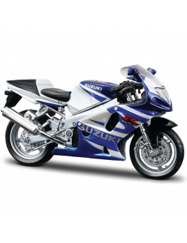 Burago Kovový model motorky Suzuki GSX-R750 1:18 modrobílá