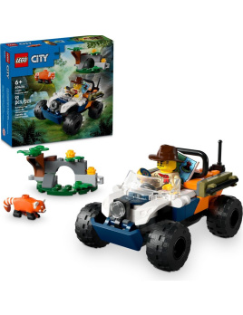 LEGO® CITY 60424 Čtyřkolka na průzkum džungle – mise panda červená